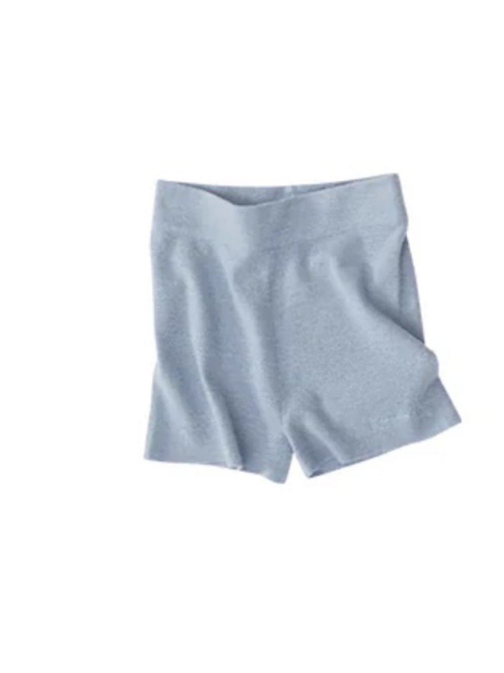 Soft Knit Lounge Shorts in Light Blue size M